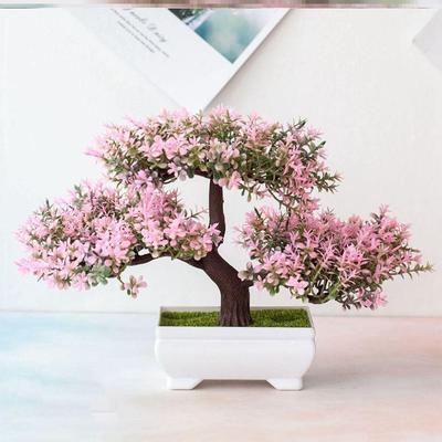Artificial Plants Pine Bonsai Small Tree Pot Plants 松树盆栽