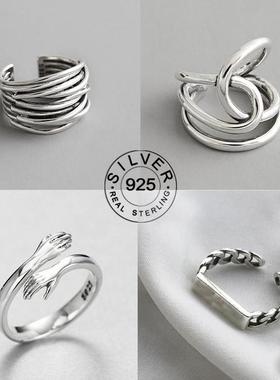 Real 925 sterling silver finger rings for women vintage