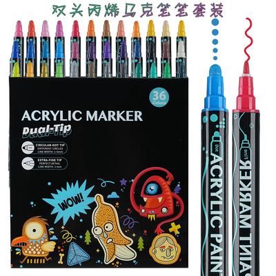 Color Permanent Acrylic Paint Marker Pens for Fabric C