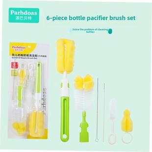 washing sponge bottle 6pc nipple cup brush cleaner baby