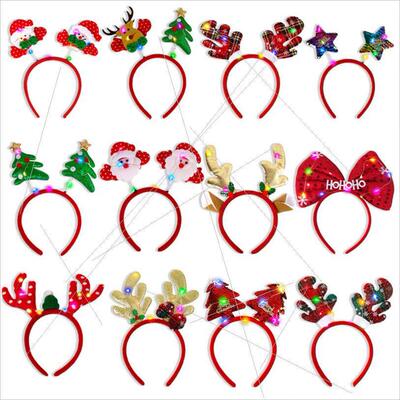 Christmas headband Christmas cartoon elk antler headband