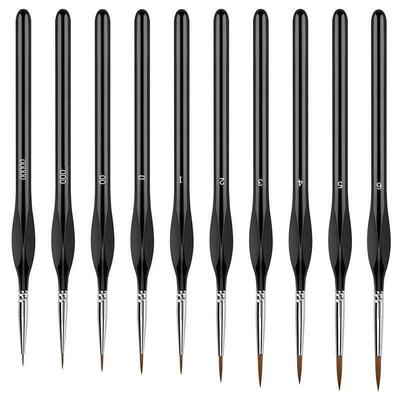 10 Pieces Fine Detail Paint Brush Miniature Painting Brushes
