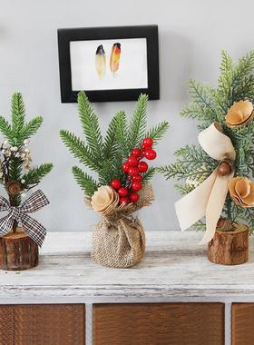 25CM Christmas decorations tabletop window display pot