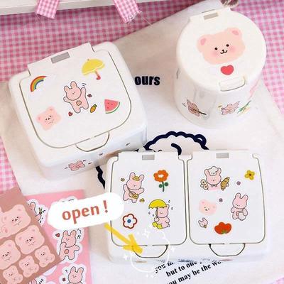 Sticker Storage Box Accessories Desk Stationery Containers