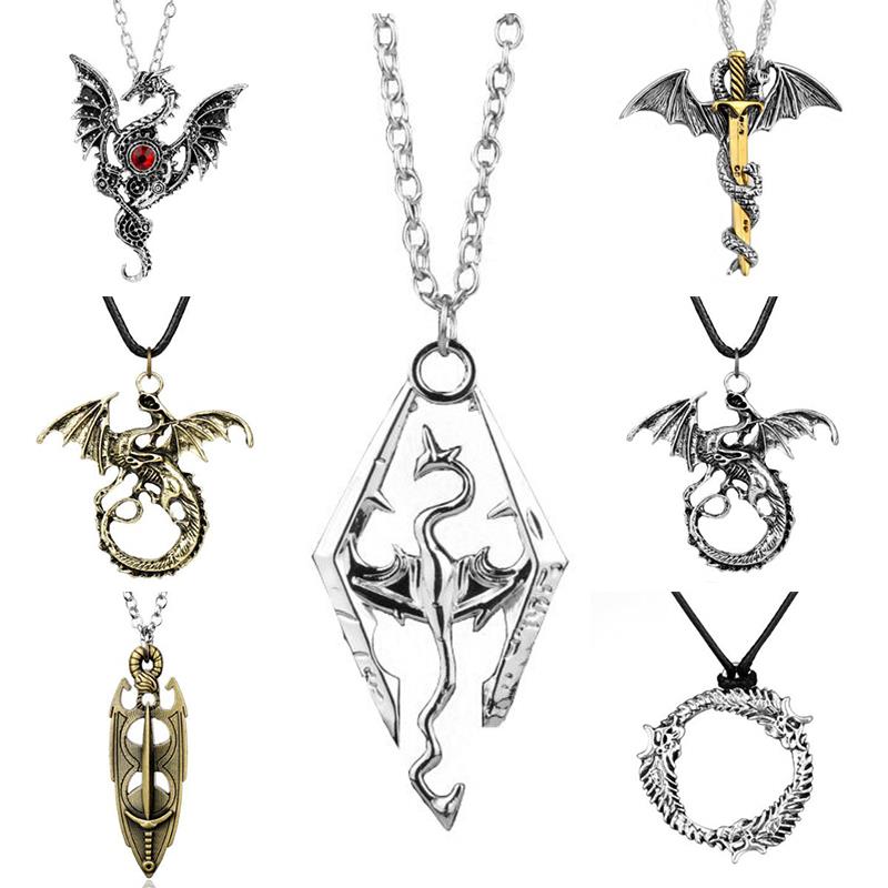 Cool New Game Dragon The Elder Scrolls V Pendant Necklace