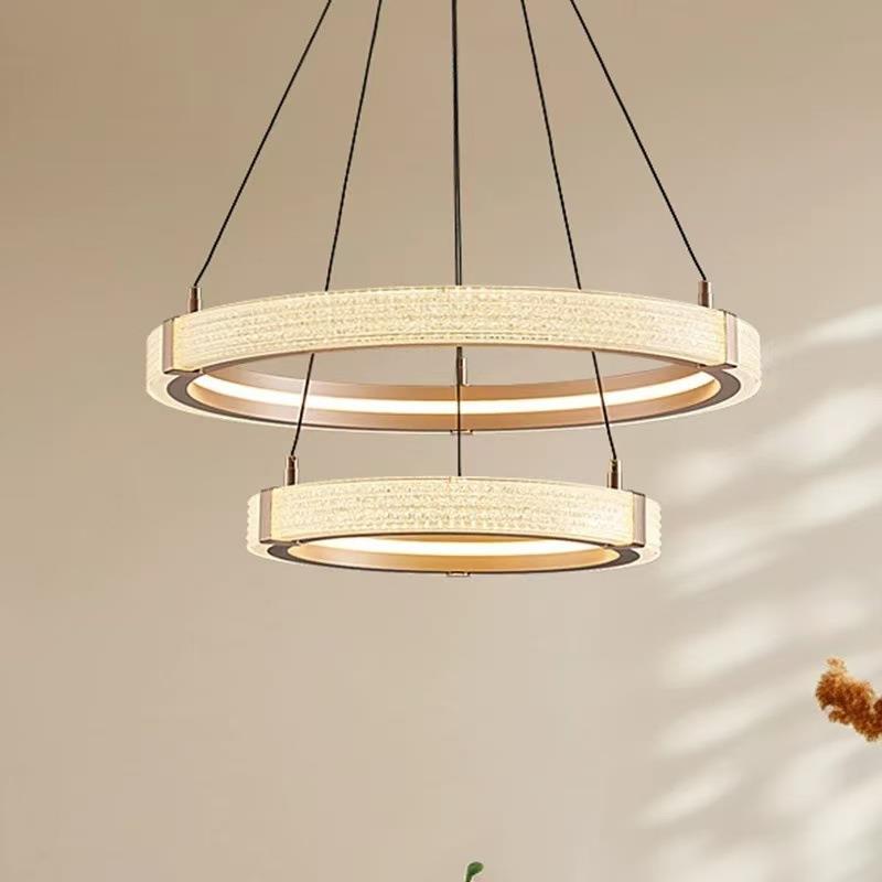 现代意式极简客厅圆圈吊灯北欧简约轻奢大气led环形卧室餐厅灯具