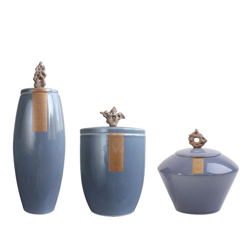 家居手工陶瓷罐系列储物罐家居摆件客厅玄关摆设装饰花瓶