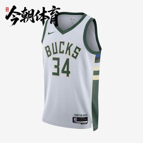 NIKE耐克男子密尔沃基雄鹿队运动休闲训练透气无袖背心DN2084-100