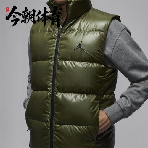 Nike/耐克 JORDAN 男子羽绒保暖运动休闲立领马甲 FV7274-222