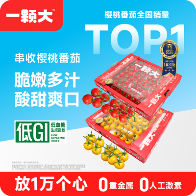 一颗大樱桃串番茄小西红柿