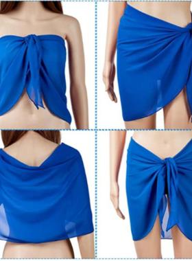 women sarongs swimsuit coverups beach bikini wrap sheer