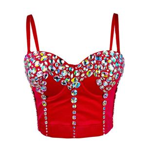 diamond acrylic vest wear outer camisole performance