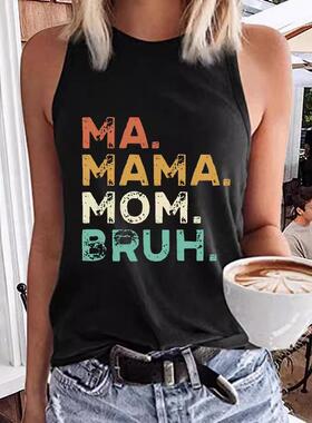 ma mama mom bruh canvas bag hip hop casual large capacity