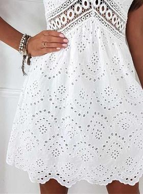 dress loose sundress elegant vintage dresses long hollow