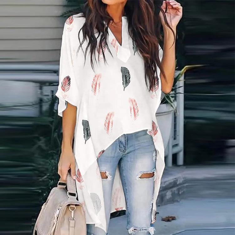 women for shirt irregular back long and front short top