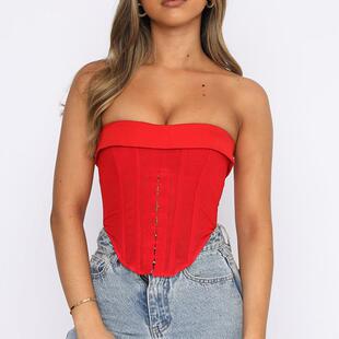 loose contrast color collar leaf sexy Fashionable mesh