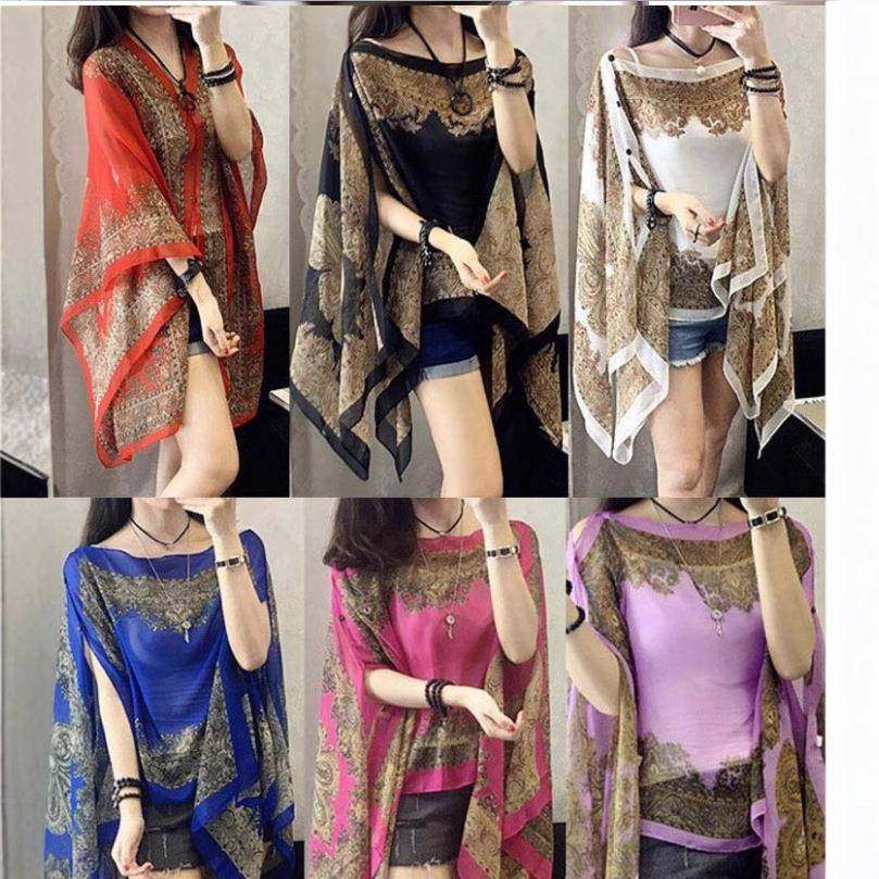 Shawl Shirt Chiffon Jacket Pullover Shirt Protection Sun