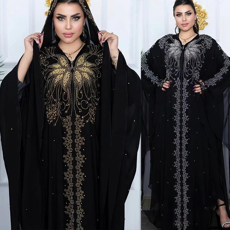 beading chiffon dress plus size african clothes for women