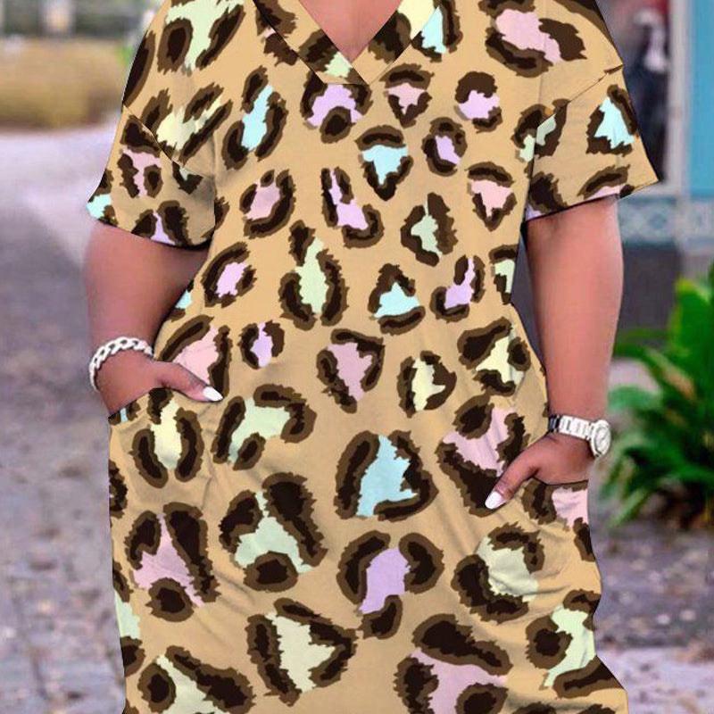 dress summer cute size plus female dress green pocket women