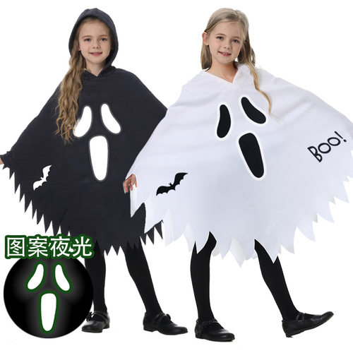 儿童万圣节服装幽灵斗篷c