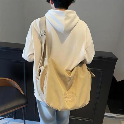 饺子包男款大容量男士斜挎包上课托特包高级感腋下包单肩包旅行包