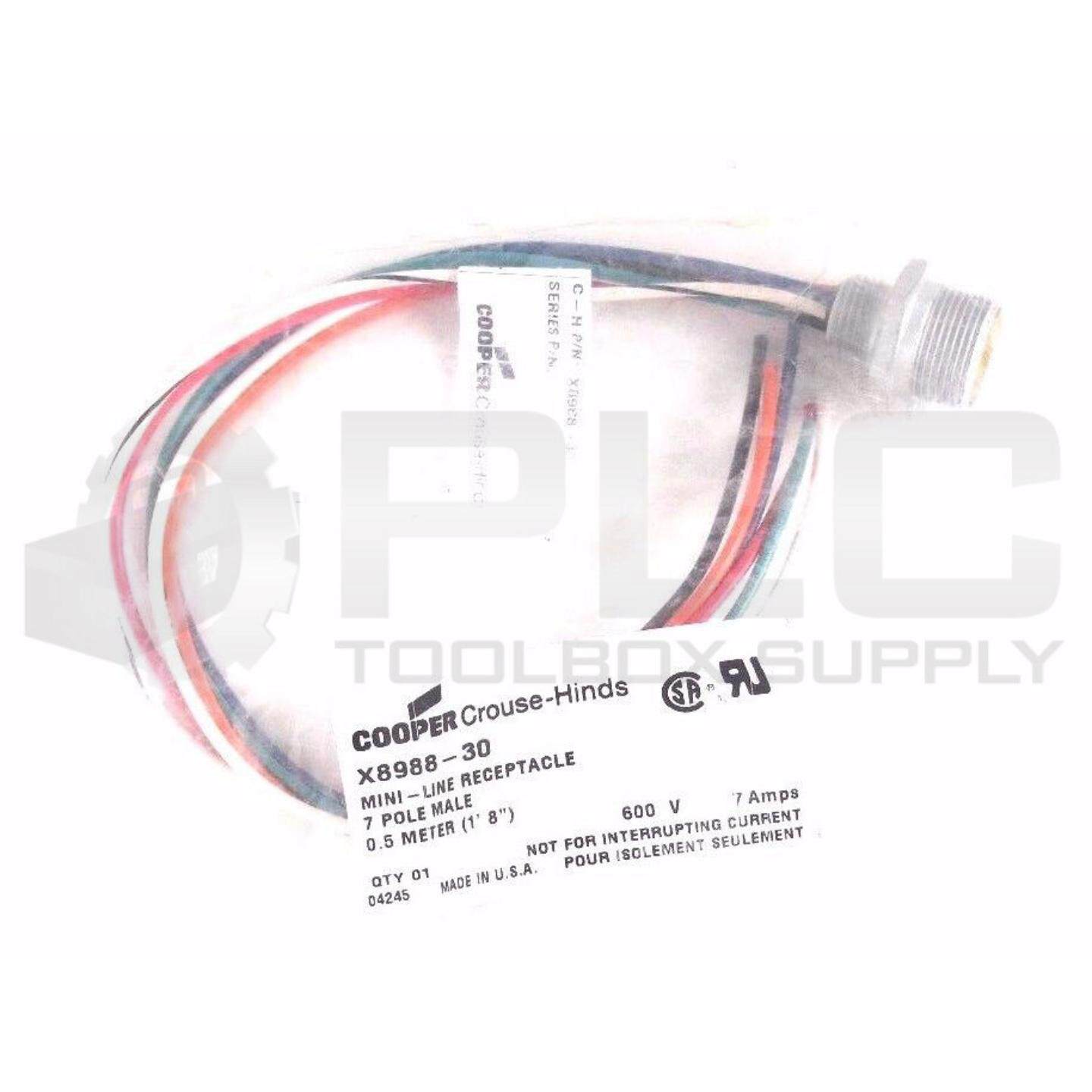 原装供应COOPER CROUSE-HINDS X8988-30 MINI-LINE 插座