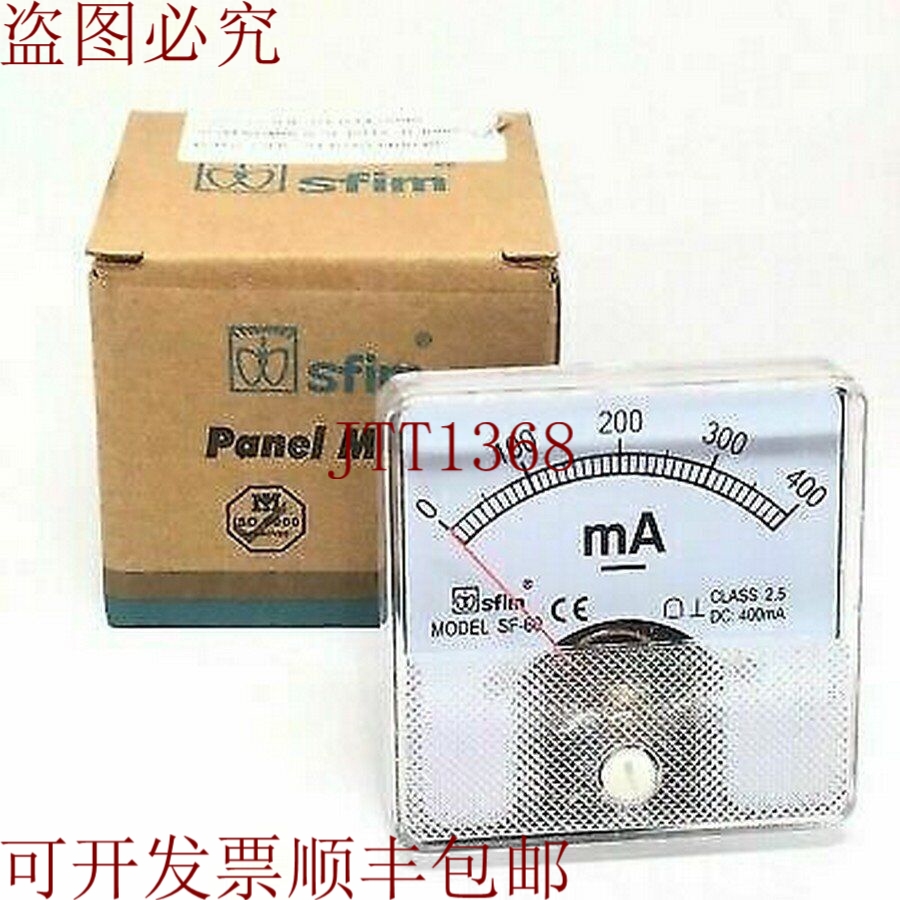 原装供应5月测量直流分析板0-400mA电流表SF-60 SFIM 60x60 mm