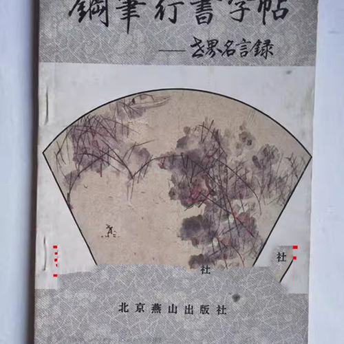 老书旧书原版钢笔行书字