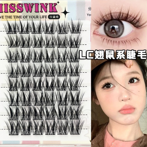 MisswinkLC翘鼠系免胶圆眼款自然甜辣漫画分段式睫毛