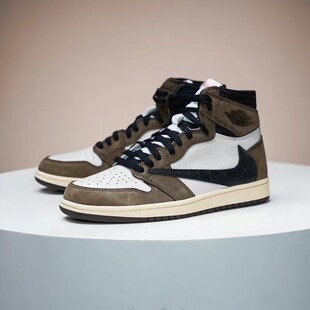 甫田倒钩aj1高帮男鞋aj女鞋黑摩卡棕倒勾莆田中邦aj板鞋子男潮鞋