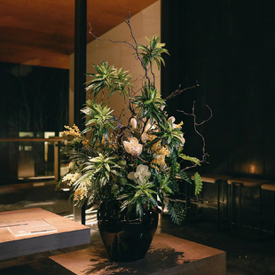 仿真花假花盆景大型软装陈设室内桌面售楼处装饰花艺花束定制摆件