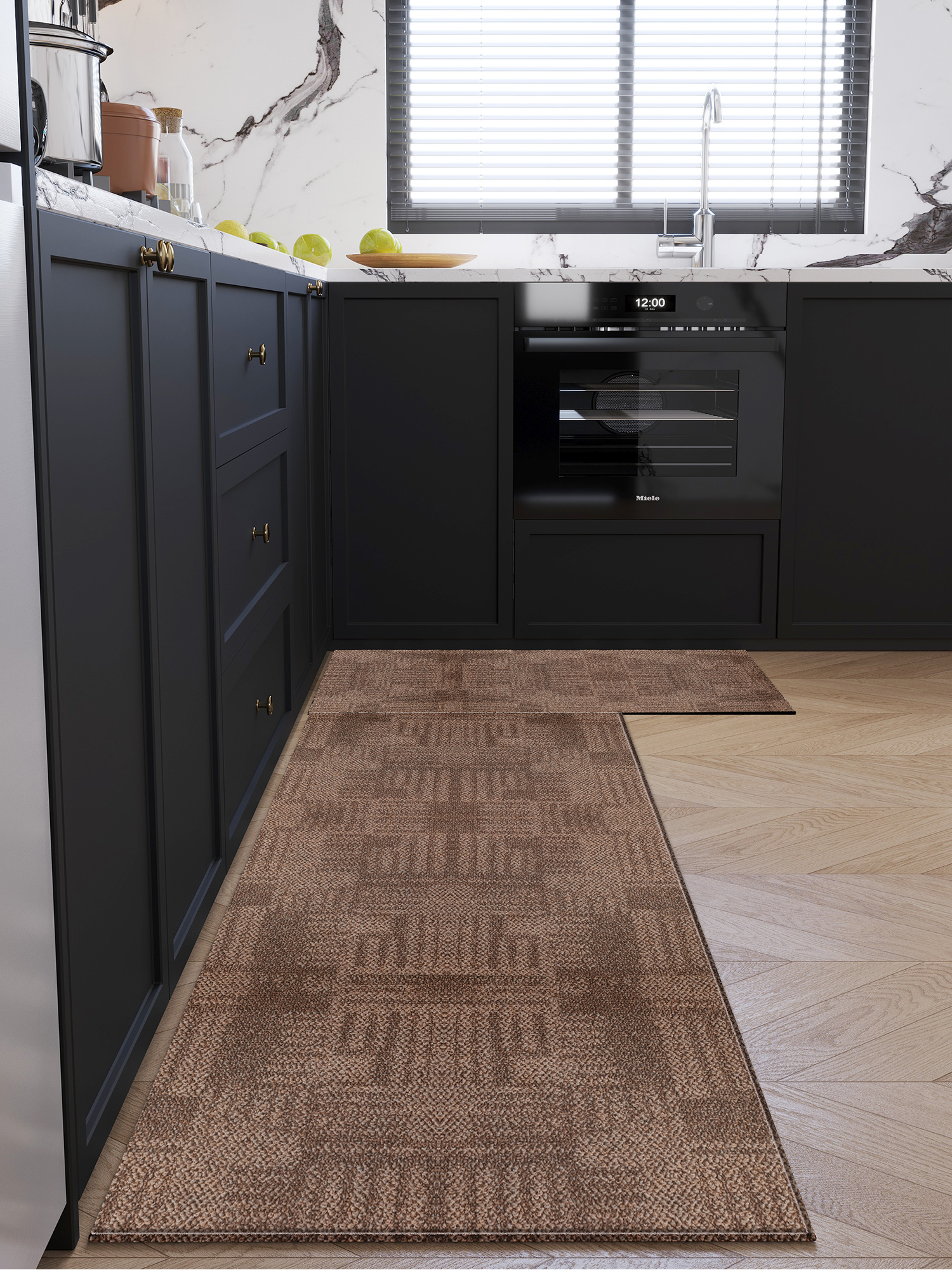 厨房专用防滑地垫2025新款吸水垫长条防摔耐脏地毯可擦洗门口垫子