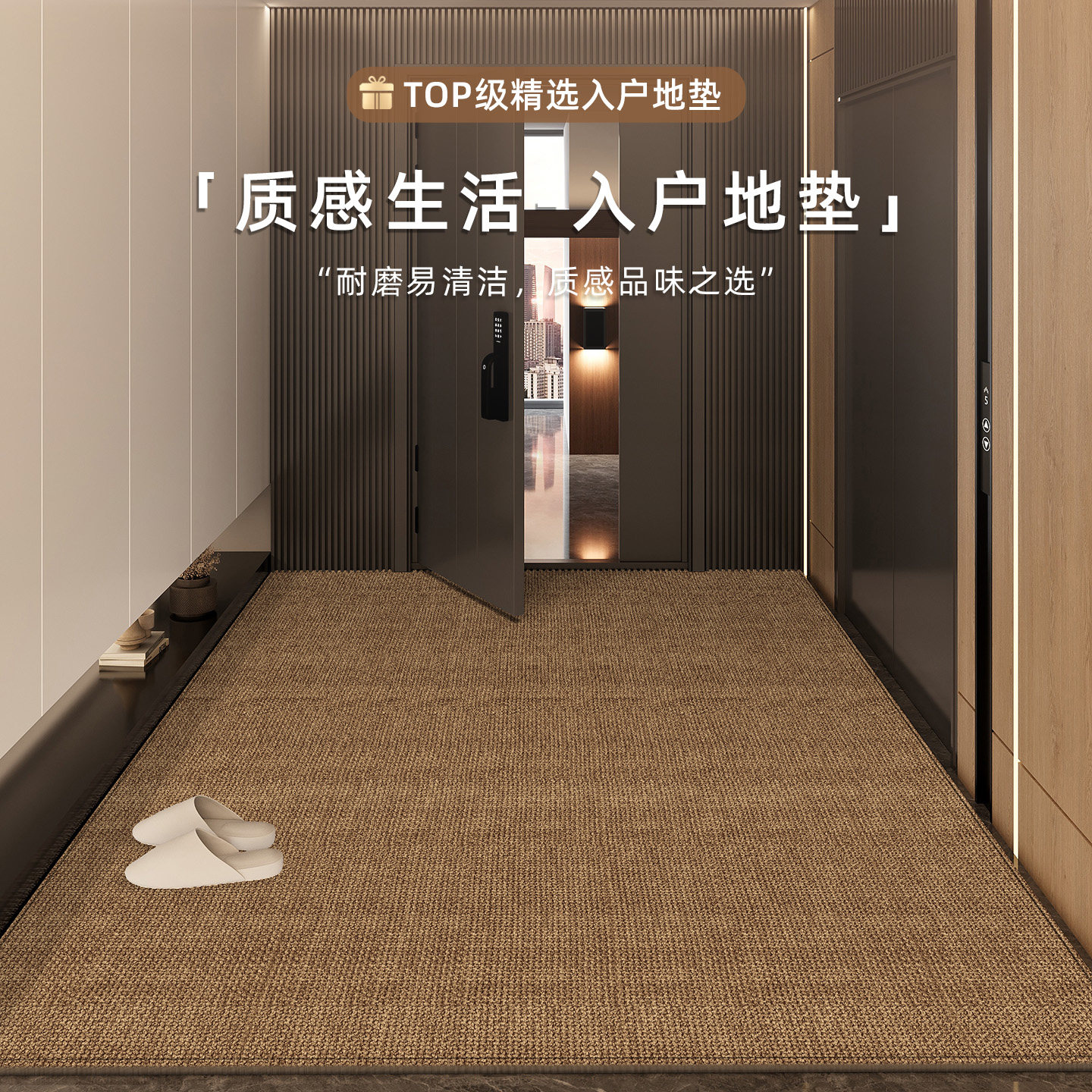 高级感入户门地垫进门口地毯玄关耐脏免洗门垫入户门外地毯可裁剪,居家布艺,入户地垫,淘宝优惠券,粉丝福利购,淘宝优惠卷