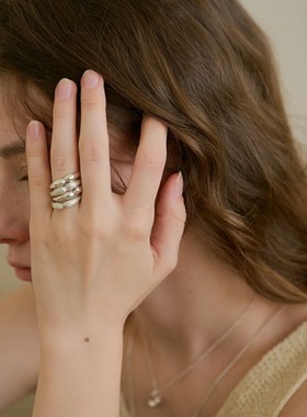 LUCA复古金属风不规则高级感精致百搭小众轻奢时尚设计感戒指女