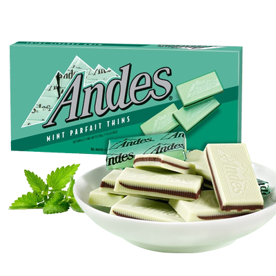 andes安迪士双层薄荷味夹心巧克力132g美国原装进口（代可可脂）