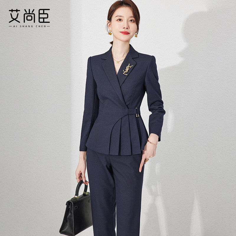 高级感西装套装女短袖小个子时尚商务职业装正装西服外套通勤职场