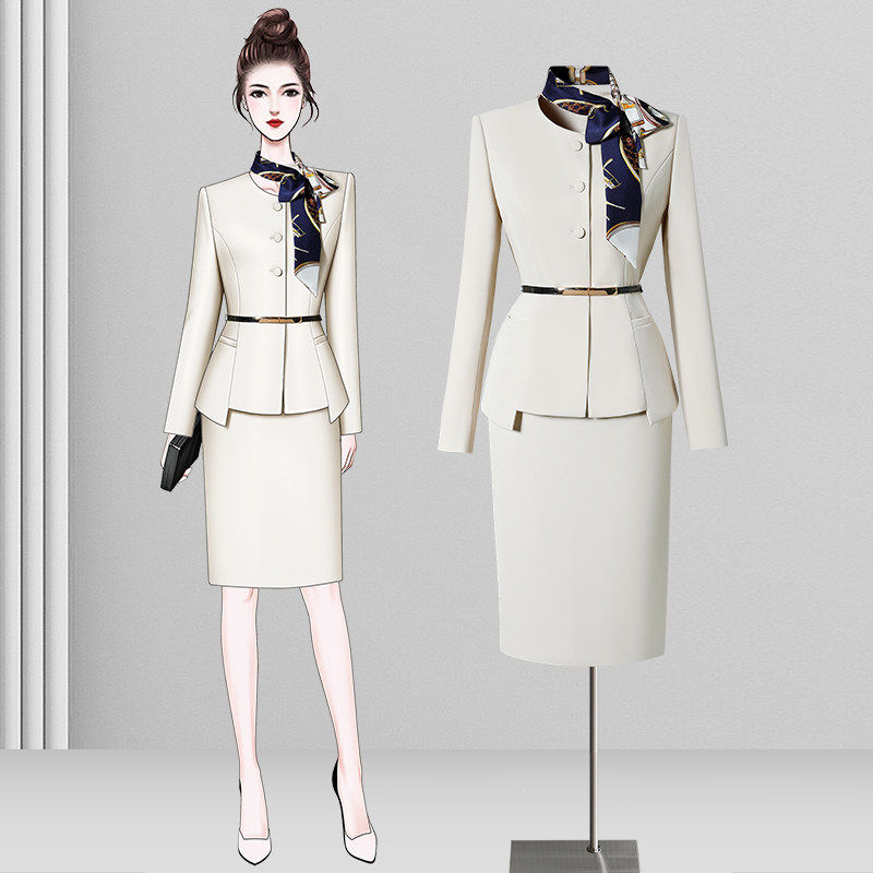 职业西装套装女春秋时尚气质高级感医美前台接待工装美容院工作服