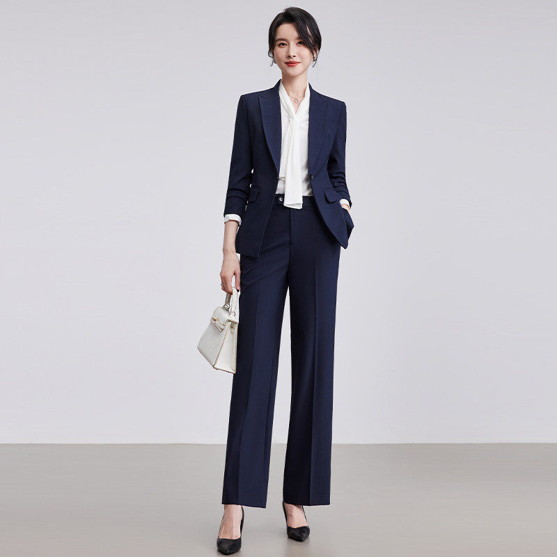 诗璐雅气质通勤阔腿裤西装套装女高级感御姐风2026新款商务职业装