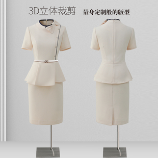 职业套装女秋季气场强大女装通勤干练职场白领穿搭美容院工作服女