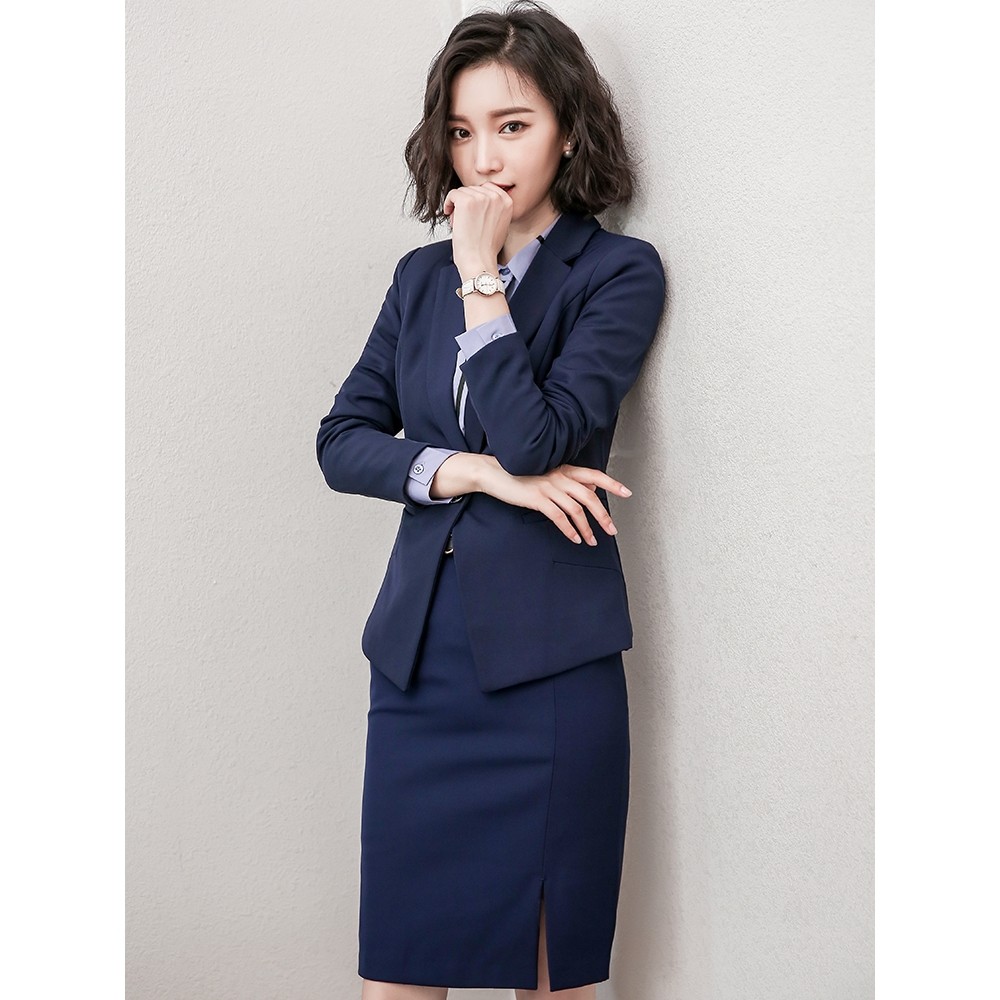 艾尚臣职业套装女套裙面试正装公务员西装酒店工作服工装气质西服