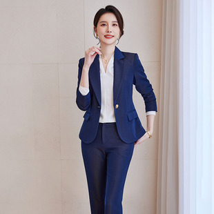 女高級(jí)感秋冬職業(yè)裝 修身 西裝 套裝 一粒扣通勤西服氣質(zhì)女神范