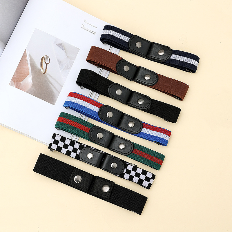 军训懒人腰带牛仔裤松紧收腰