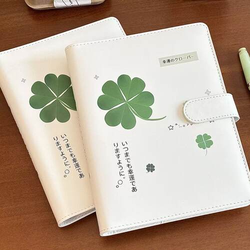 原创幸运四叶草A5四宫格皮质活页收纳相册3寸拍立得追星小卡收藏
