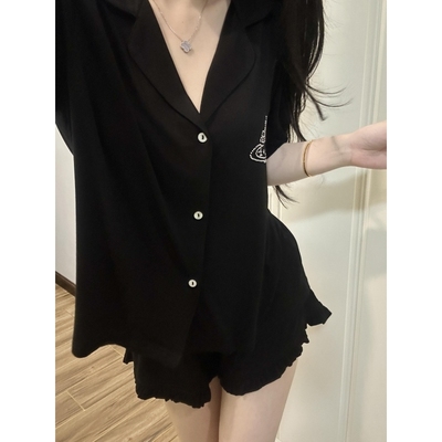 睡衣女款夏季短袖短裤家居服套装