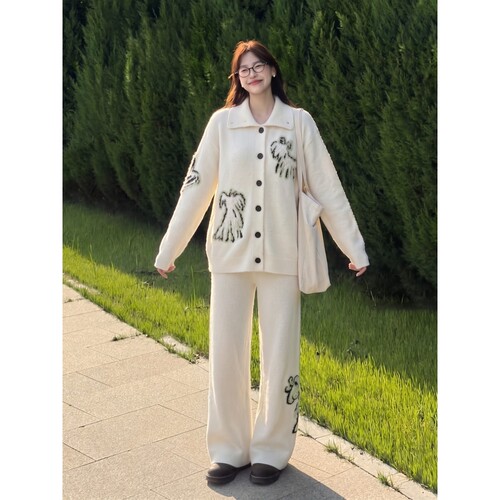 半边绒睡衣女冬季保暖家居服套装