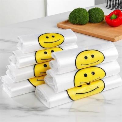 笑脸塑料袋加厚一次性食品家用背心超市购物方便手提外卖垃圾袋子