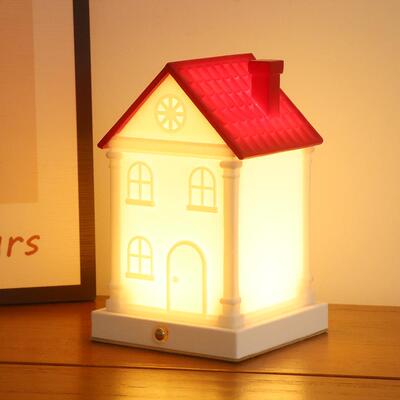 创意围树脂小房儿童装饰发光亮灯氛围917氛圣子诞节装饰场景灯摆