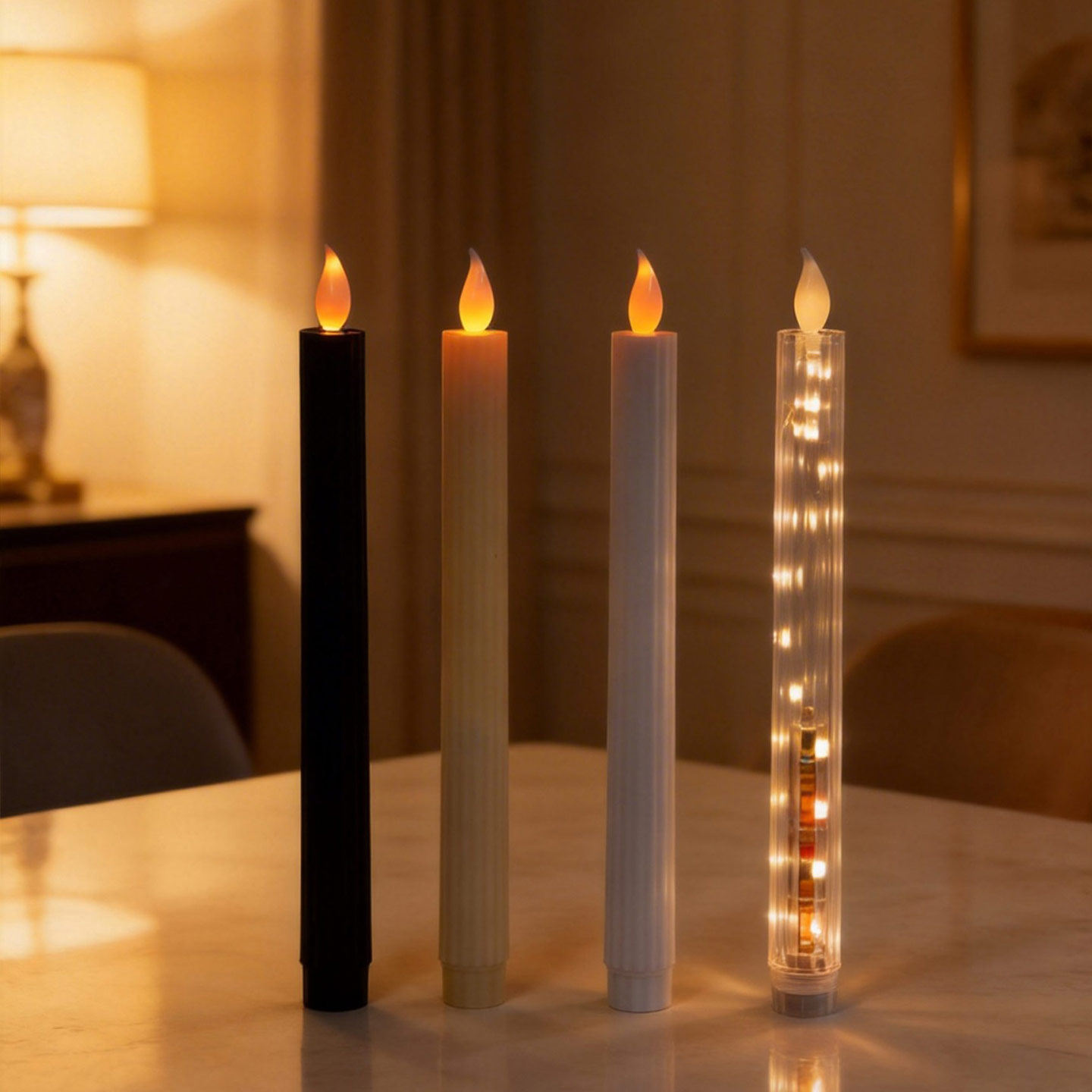 电子蜡烛电池款酒店酒吧餐桌烛光晚餐浪漫表白氛围布置装饰led灯