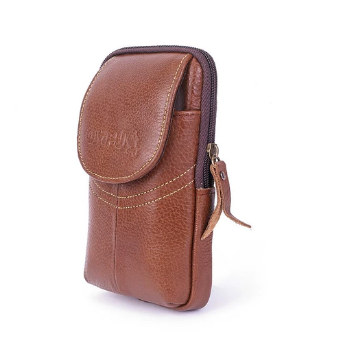 Мужская универсальная кожаная поясная сумка для пожилых людей, ремень, для среднего возраста, из натуральной кожи