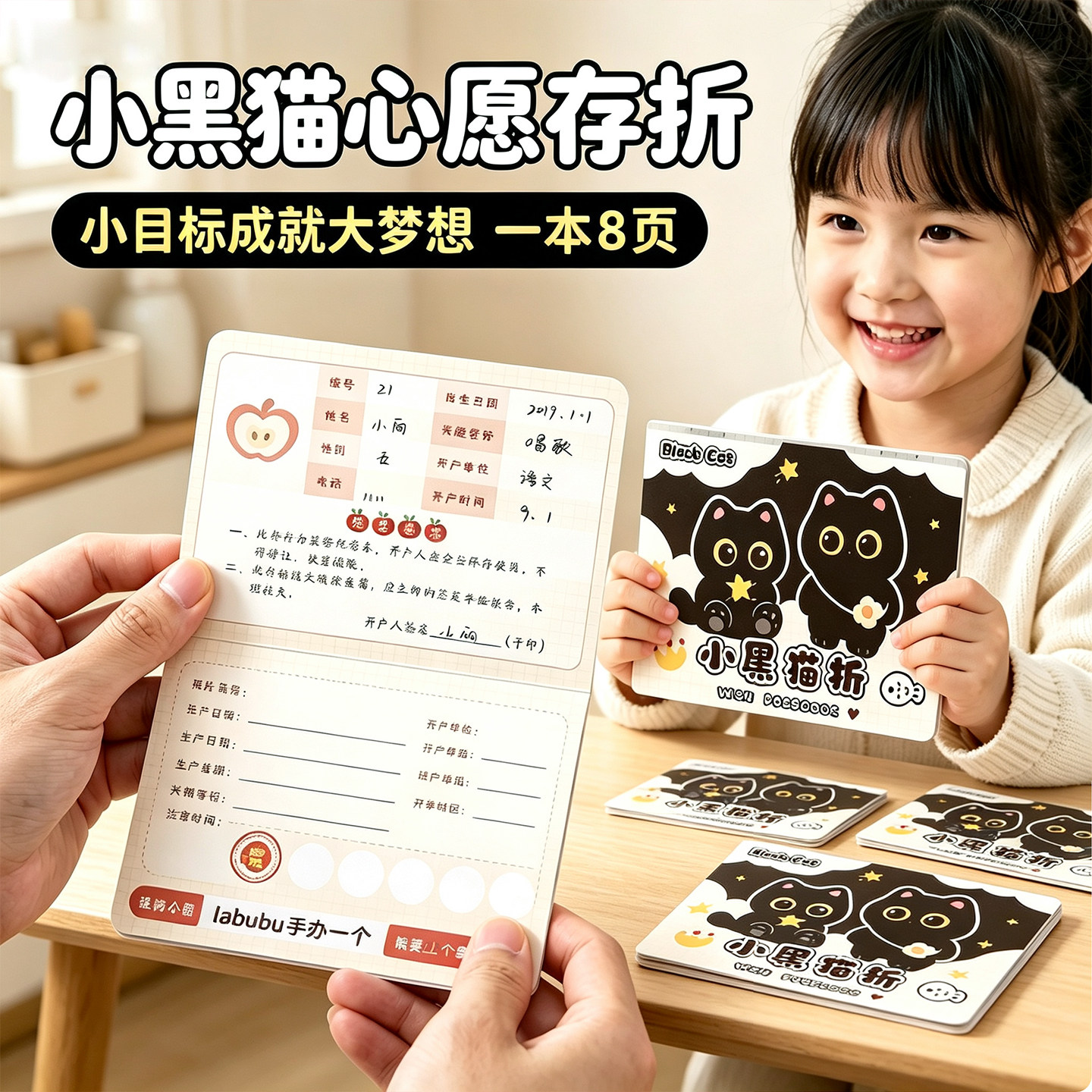 小学生阅读存折积分奖励打卡本图片